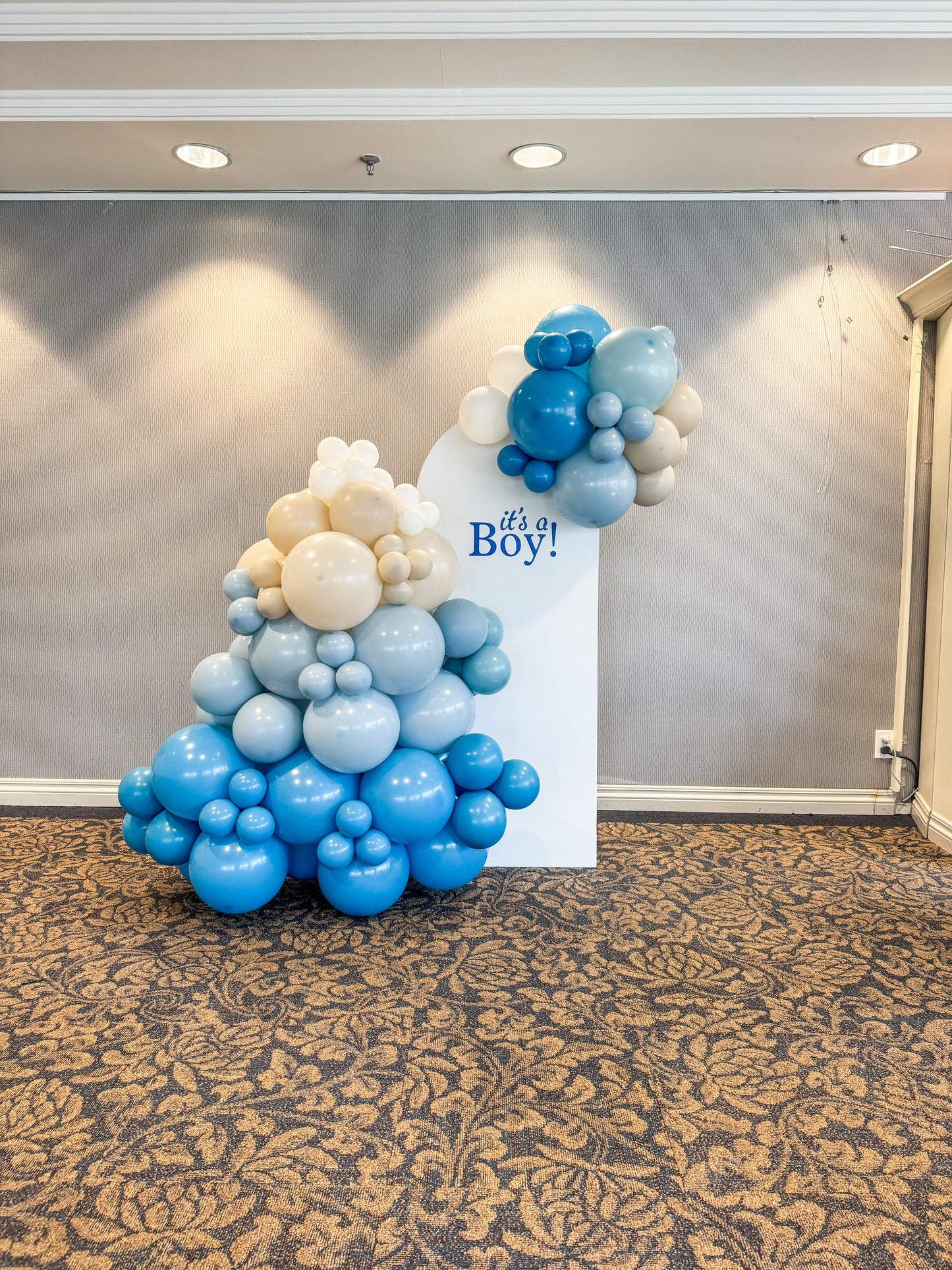 We can bearly wait mini solid backdrop