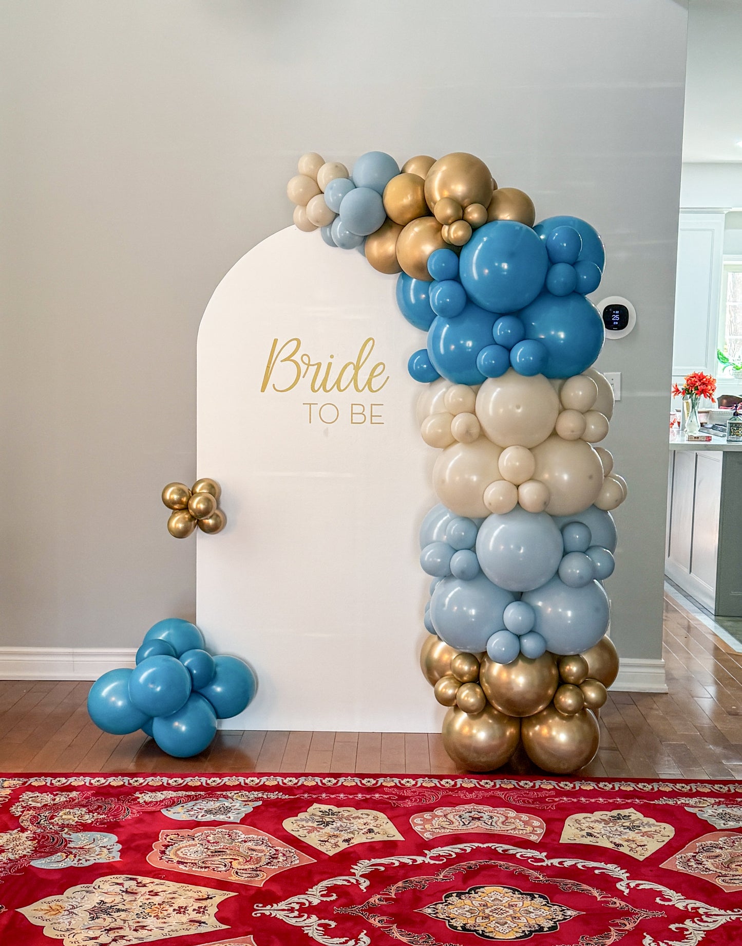 Large Solid Backdrop with Simple Balloons & Decal