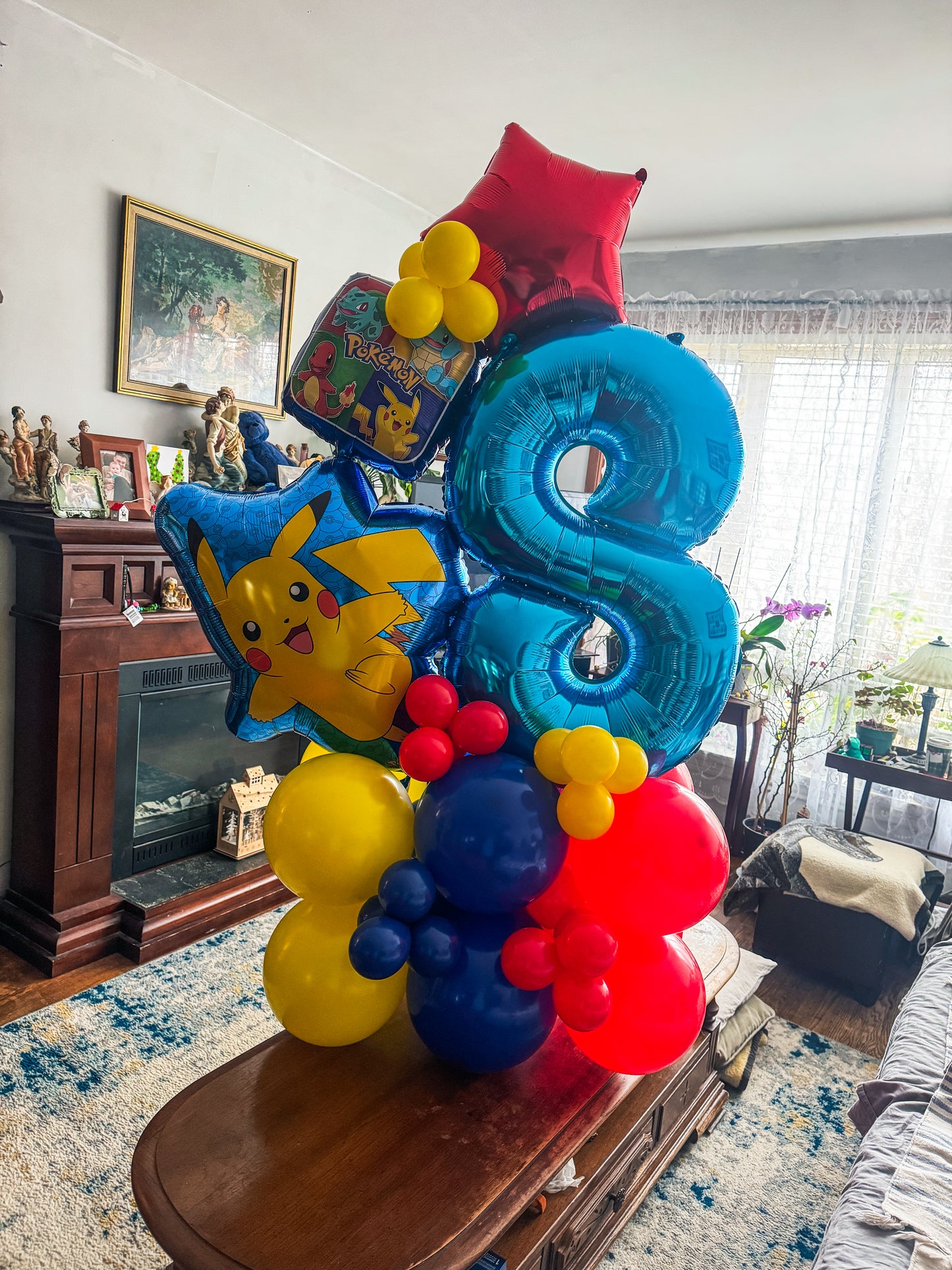 Aged balloon themed large bouquet