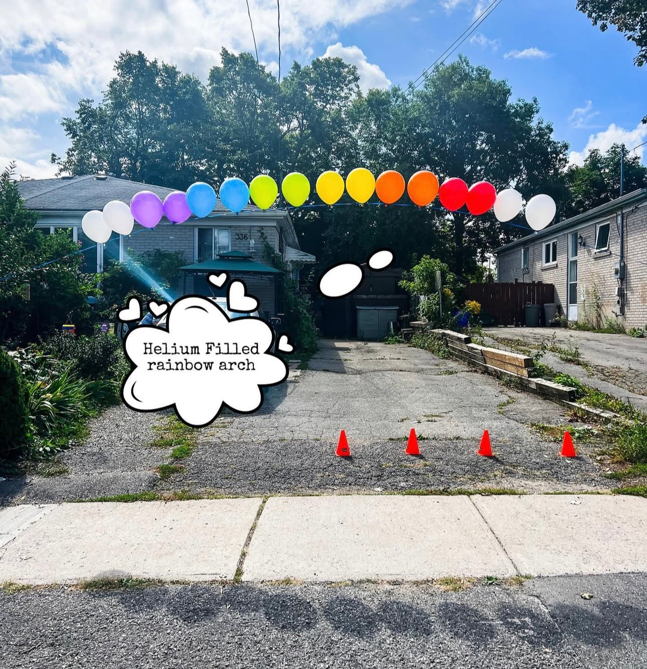 Helium Filled Balloon Arch