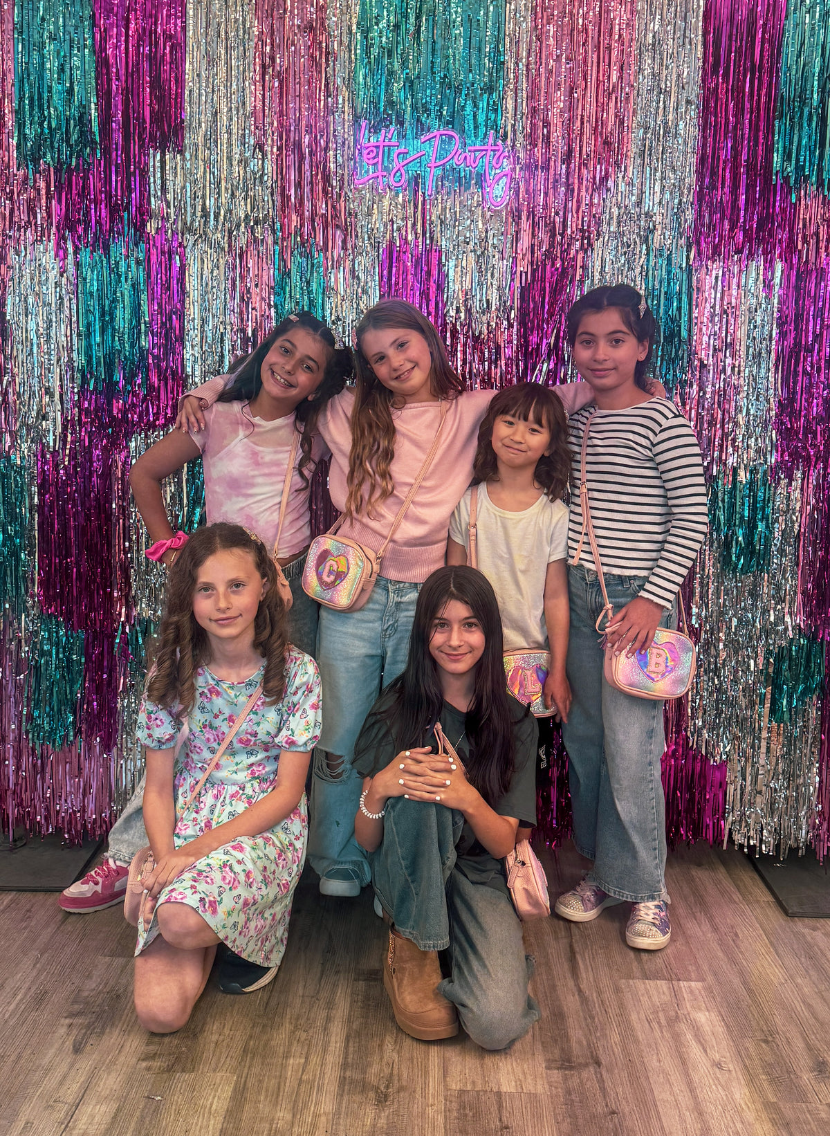 Multi coloured 8x7 tinsel walls