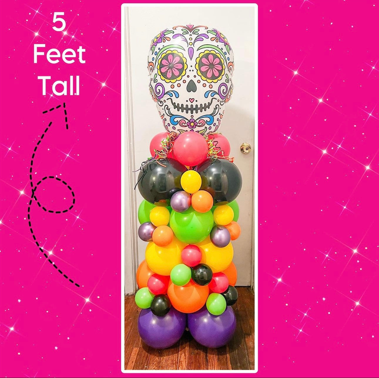 6 foot tall Halloween balloon pillar