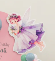 Double solid backdrop with cake stand and cutout