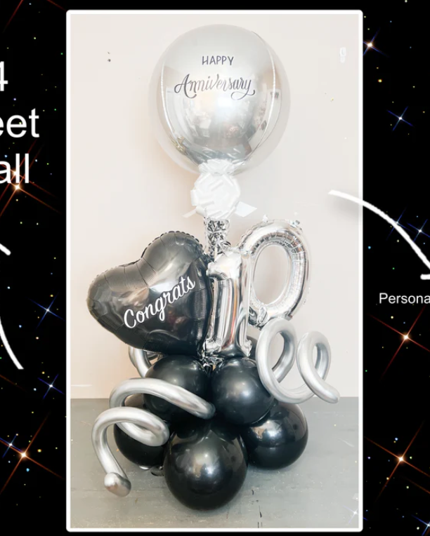 Happy Birthday explosion balloon bouquet