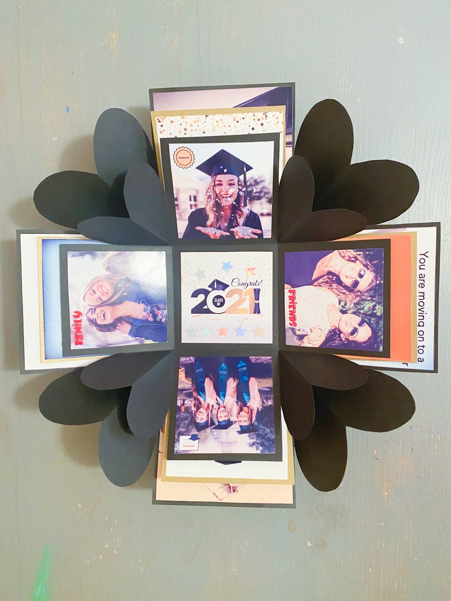 Grad balloons & Memory Box