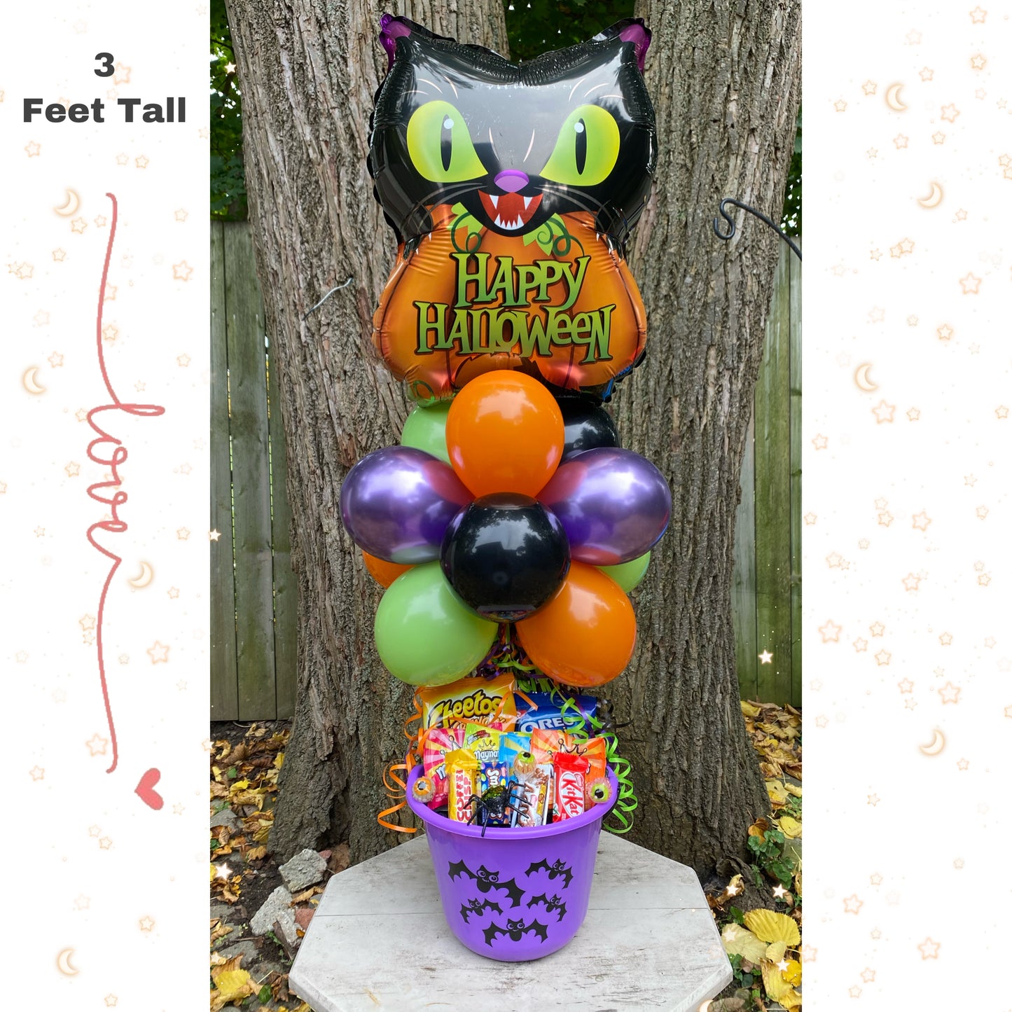 Black Cat Halloween Candy Basket
