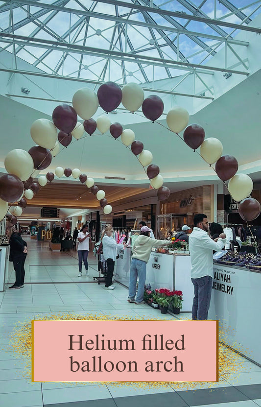 Helium Filled Balloon Arch