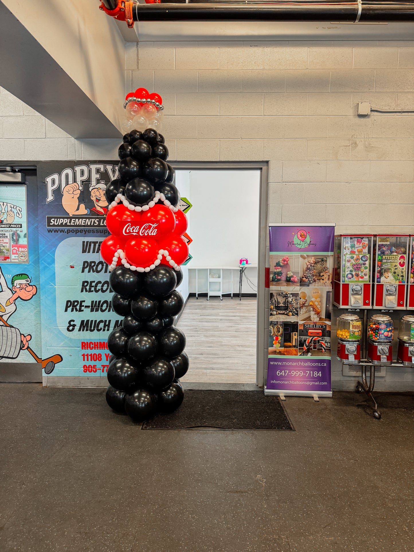 9 foot tall Coca-Cola balloon pillar