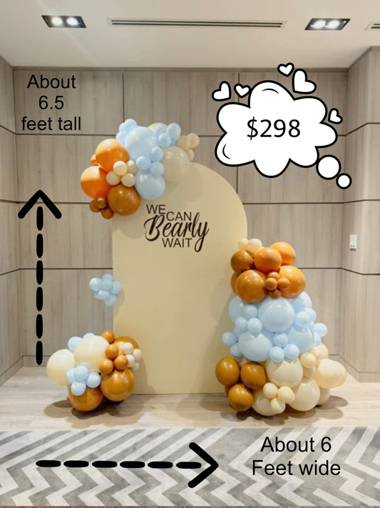 Large solid backdrop with simple balloons