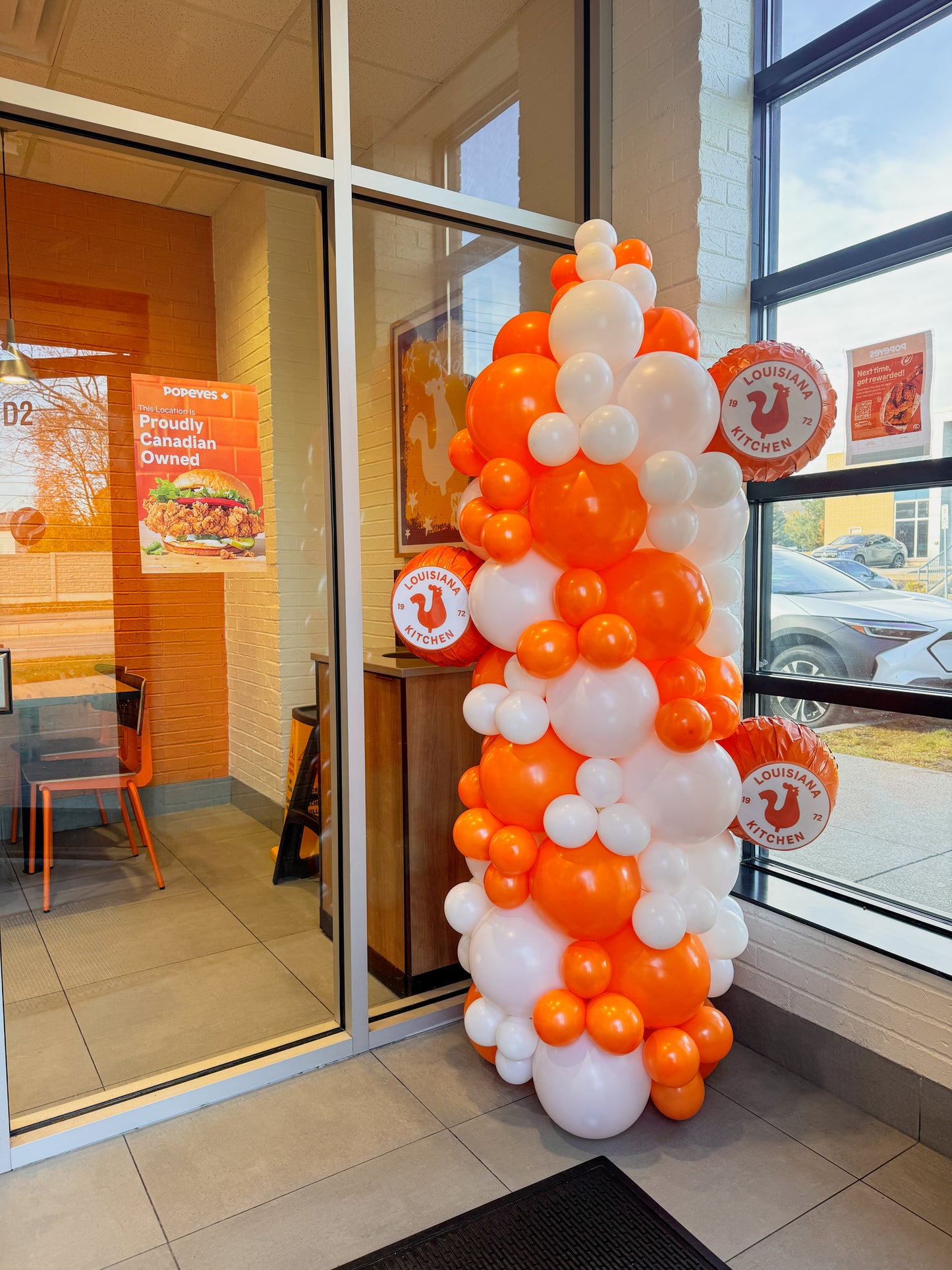 Branded stand along balloon pillars