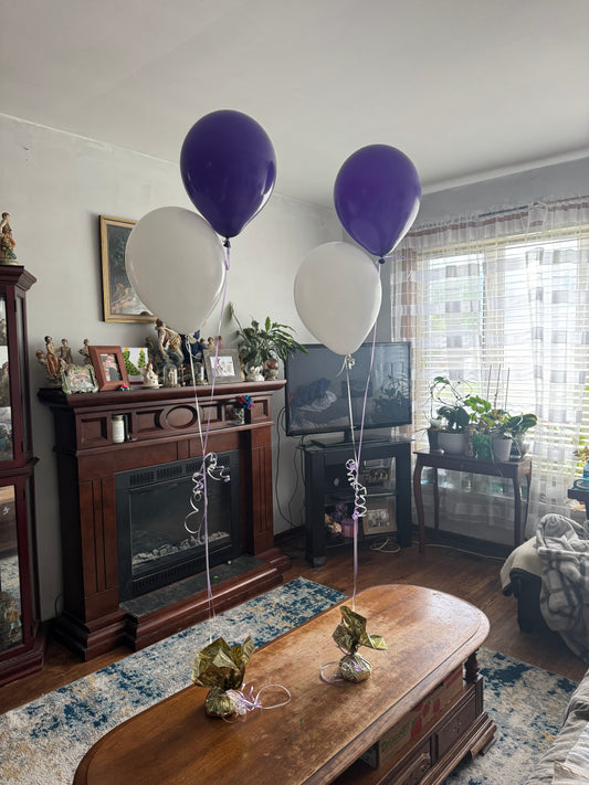 Two sets of 2 helium on weights