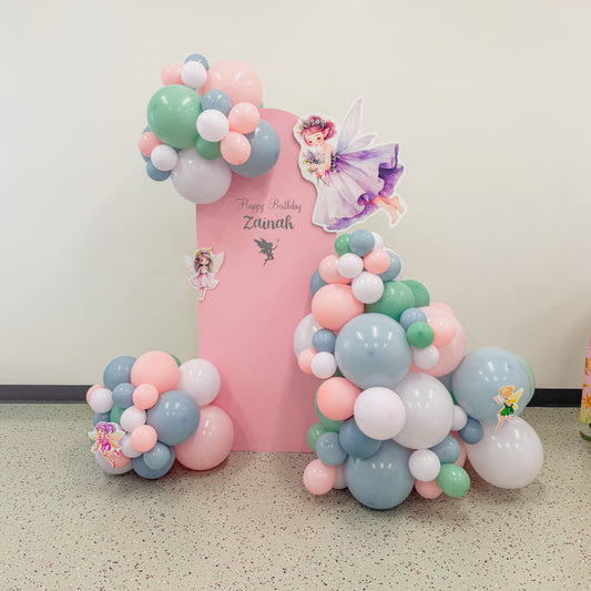 Mini solid Butterfly balloon backdrop with 1 cutout prop