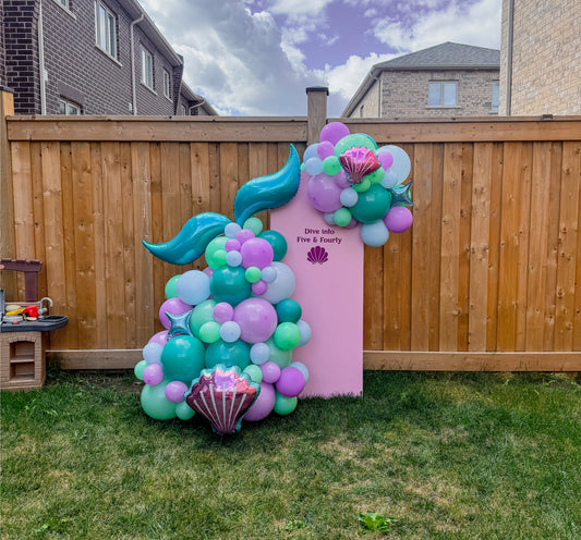 Mini solid backdrop mermaid themed