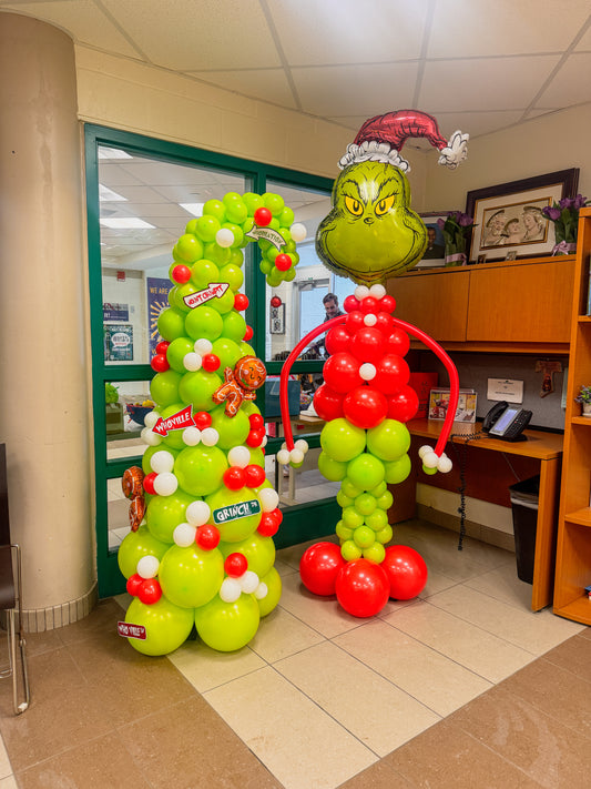 Grinch & Grinch balloon tree