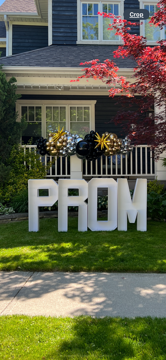 Balloon garland & PROM letters