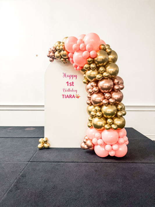 Large Solid Backdrop with Simple Balloons & Decal