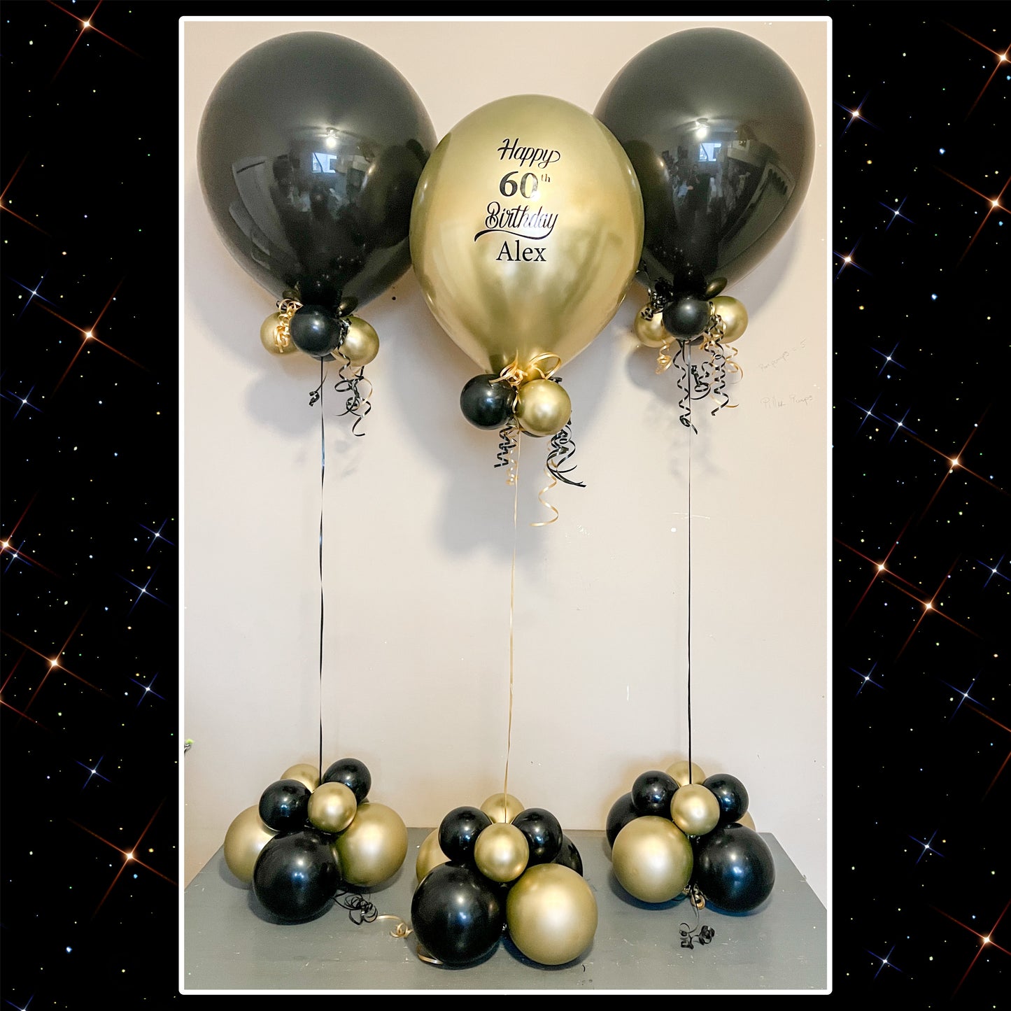 16” Helium Balloons Centerpiece