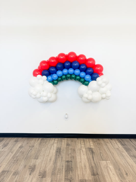 4 FT Rainbow Balloon Wall Installation