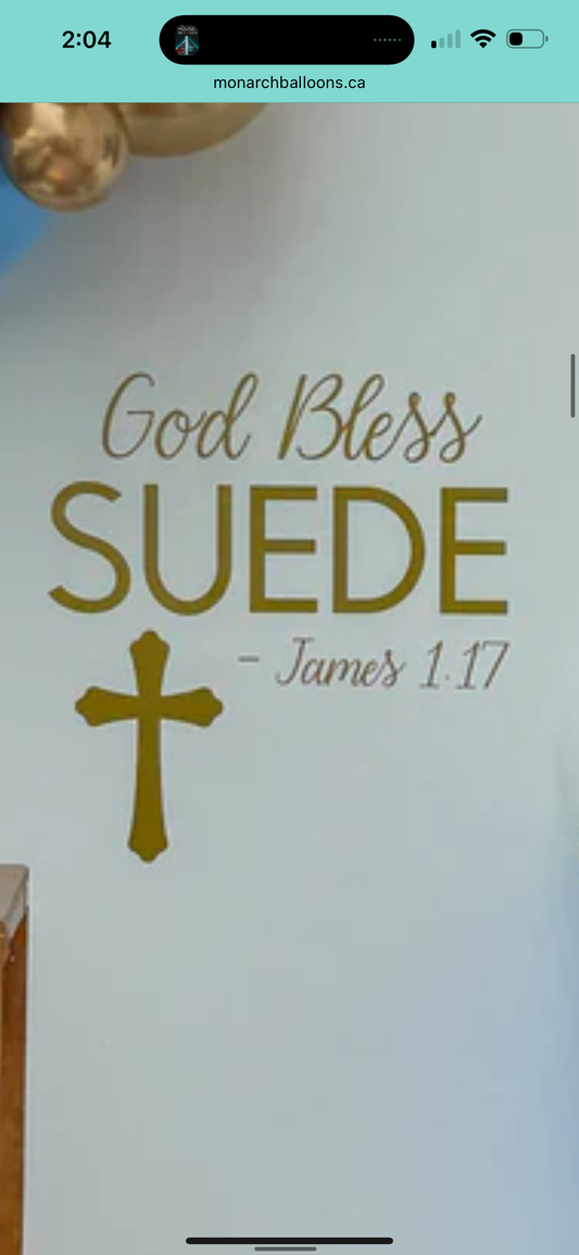 1 1/2 foot wide vinyl words