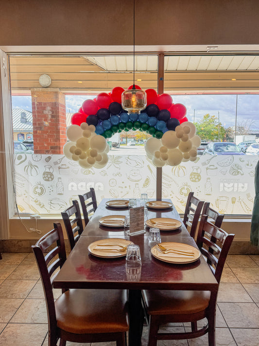 4 FT Rainbow Balloon Wall Installation