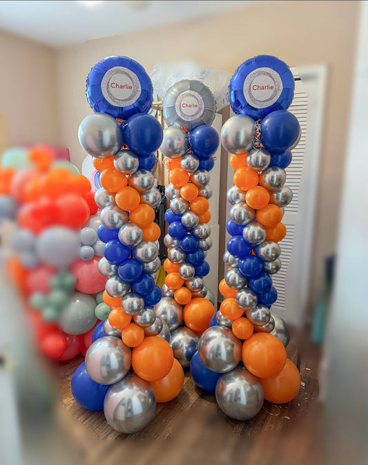 Personalized 6 foot tall balloon pillar