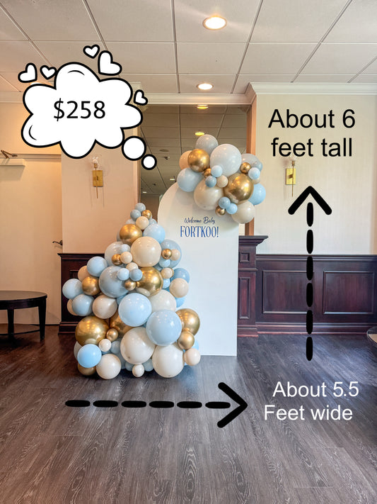 Middle solid balloon backdrop