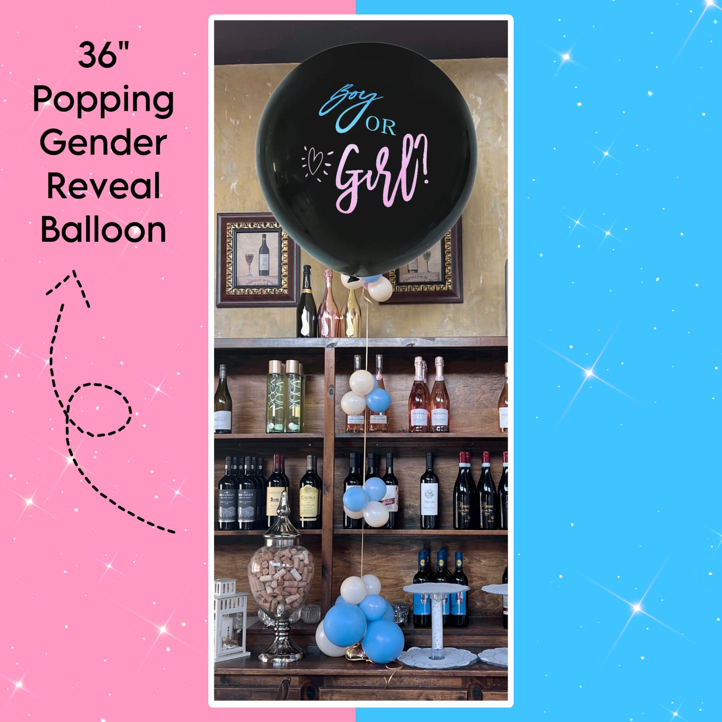 36” Gender Reveal Popping Balloon