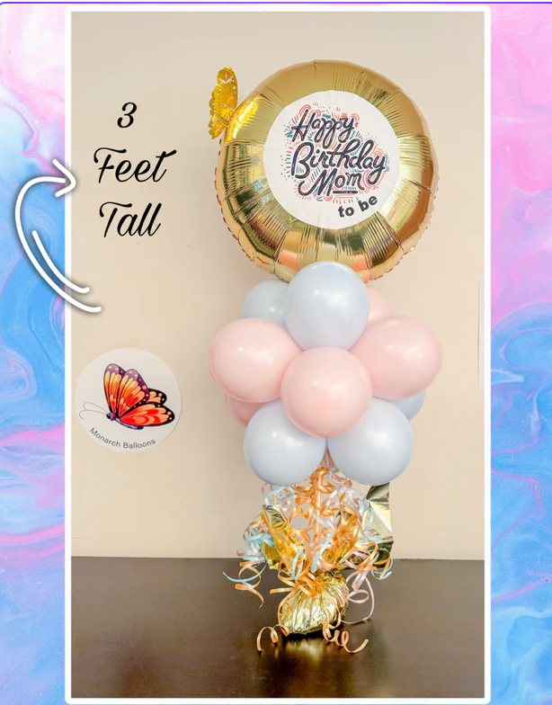 Table top personalized balloon bouquet