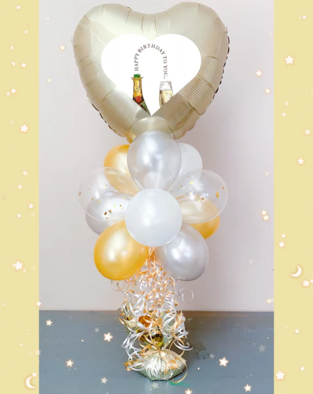Table top personalized balloon bouquet
