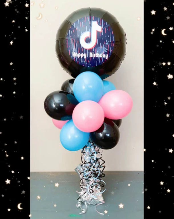 Table top personalized balloon bouquet