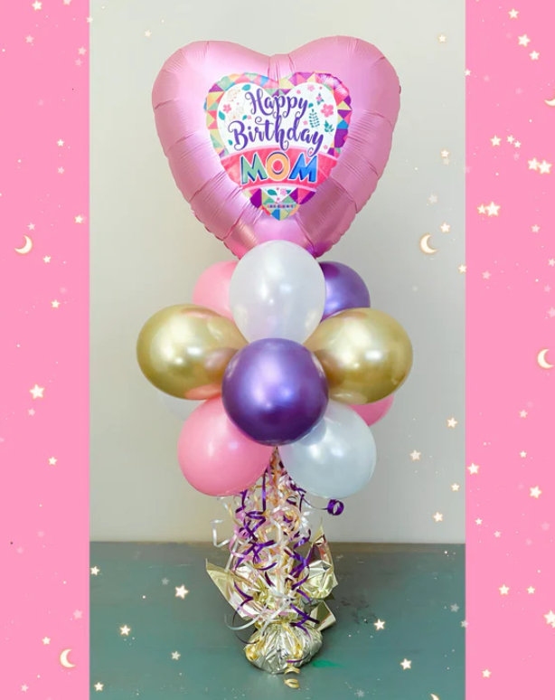 Table top personalized balloon bouquet