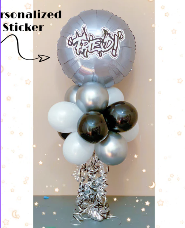 Table top personalized balloon bouquet