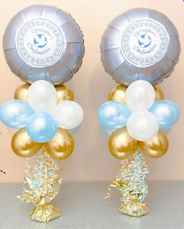 Table top personalized balloon bouquet