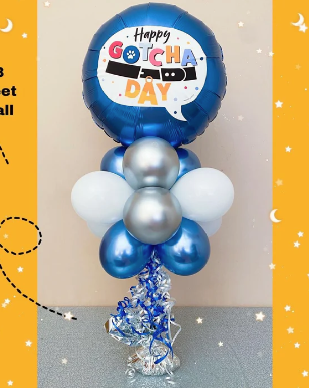 Table top personalized balloon bouquet