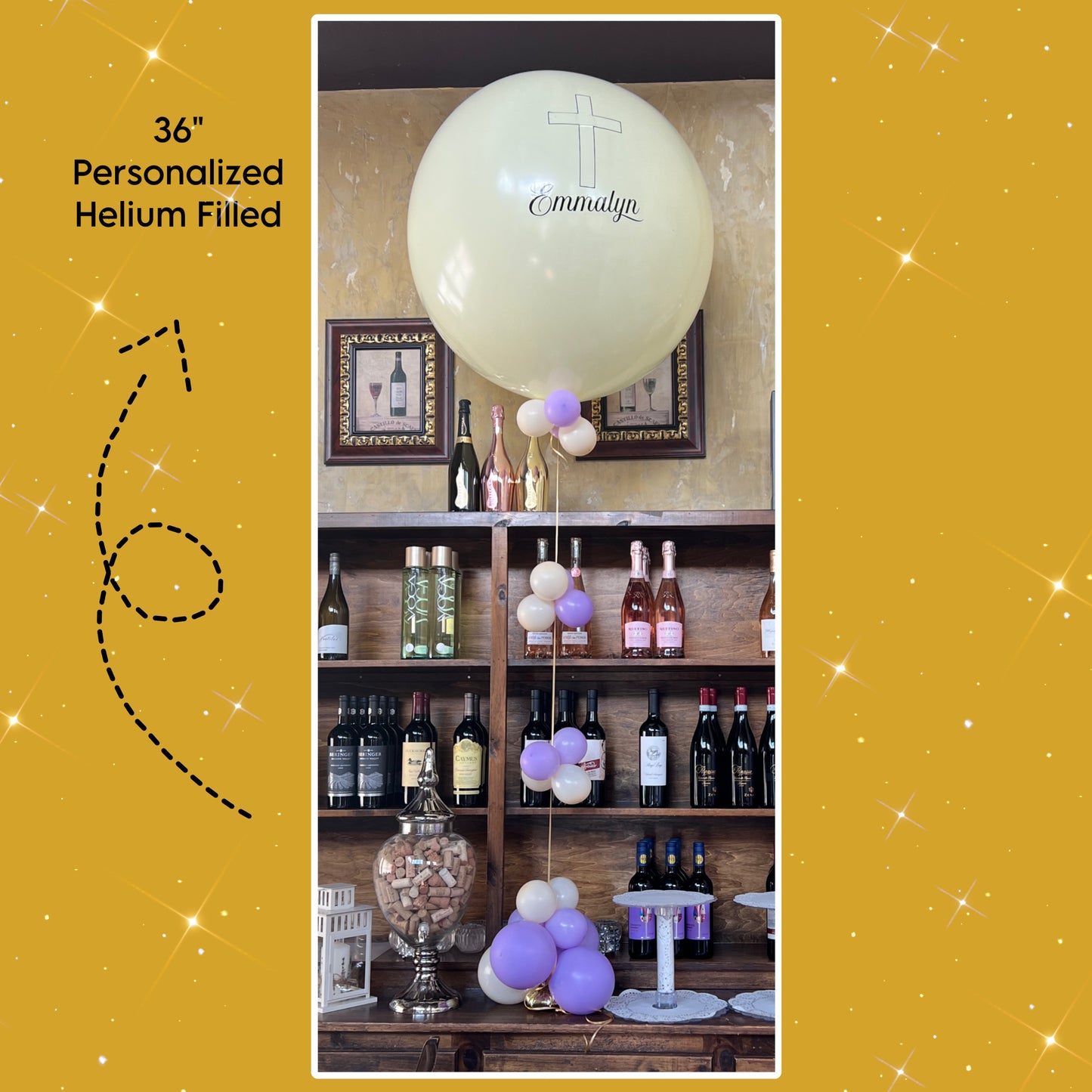 36” Personalized Helium Filled Balloon