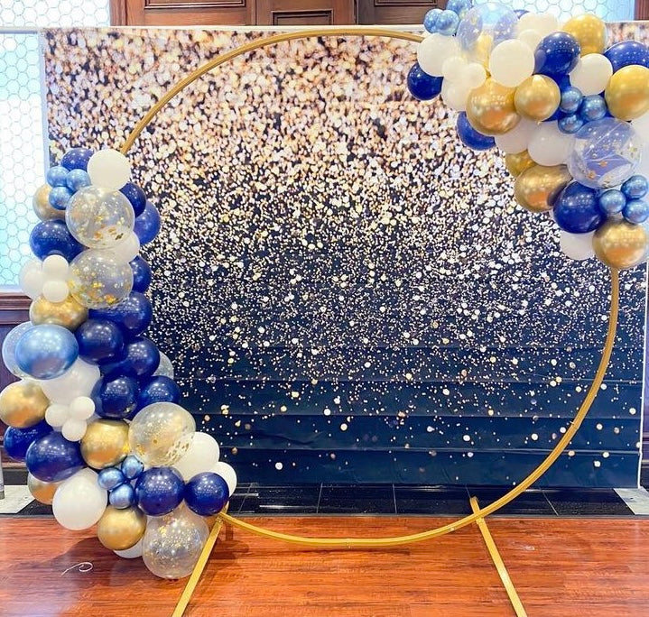 Black & Gold Glitter Backdrop