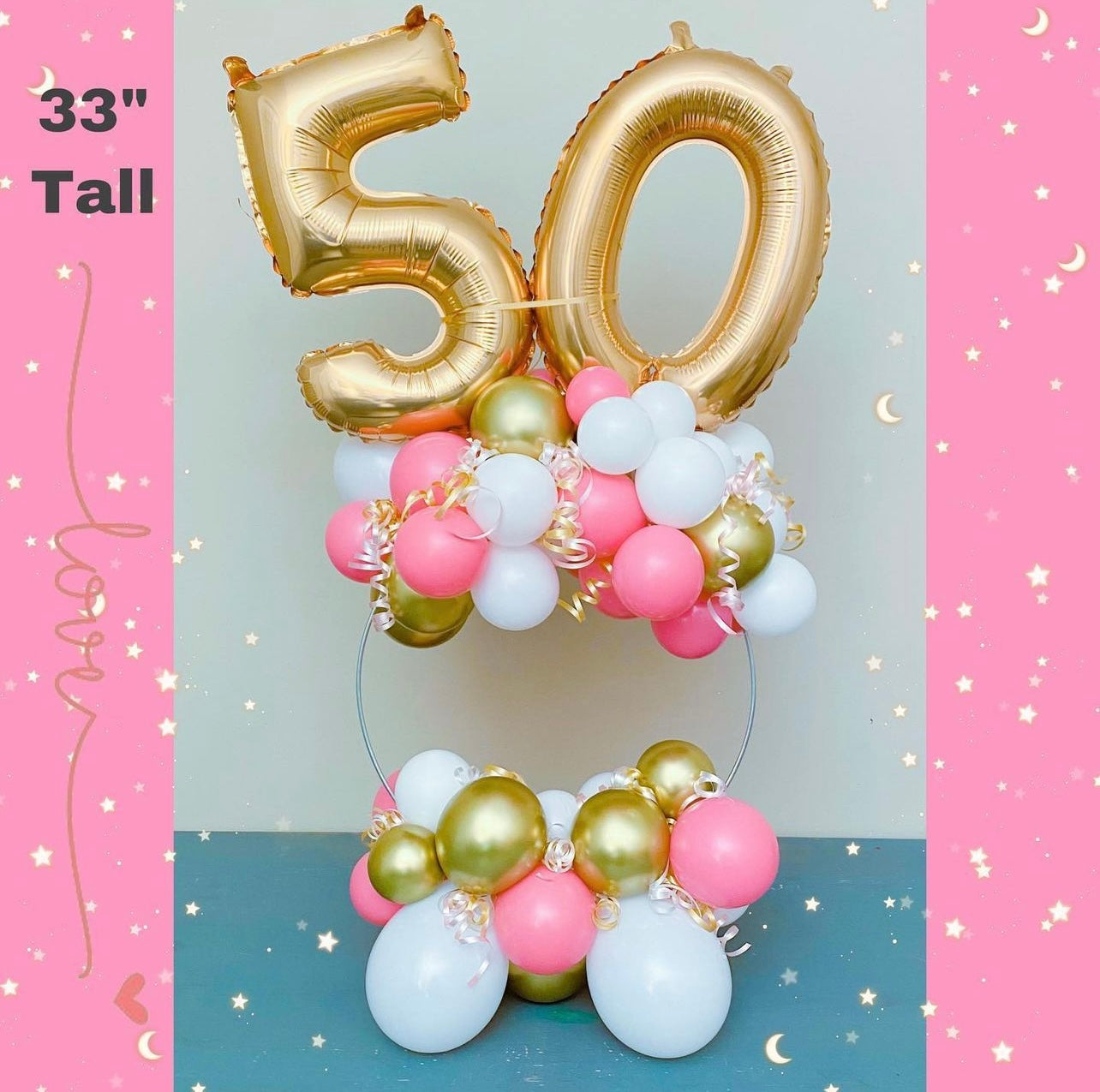 50 foil round balloon bouquet