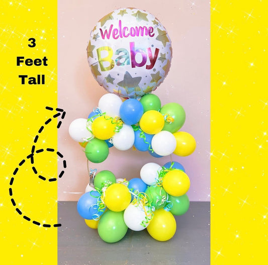 Welcome baby circle table top bouquet