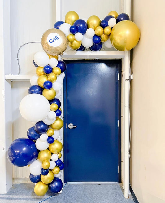 8 Foot Long Balloon Wall Garland with 1 logo foil